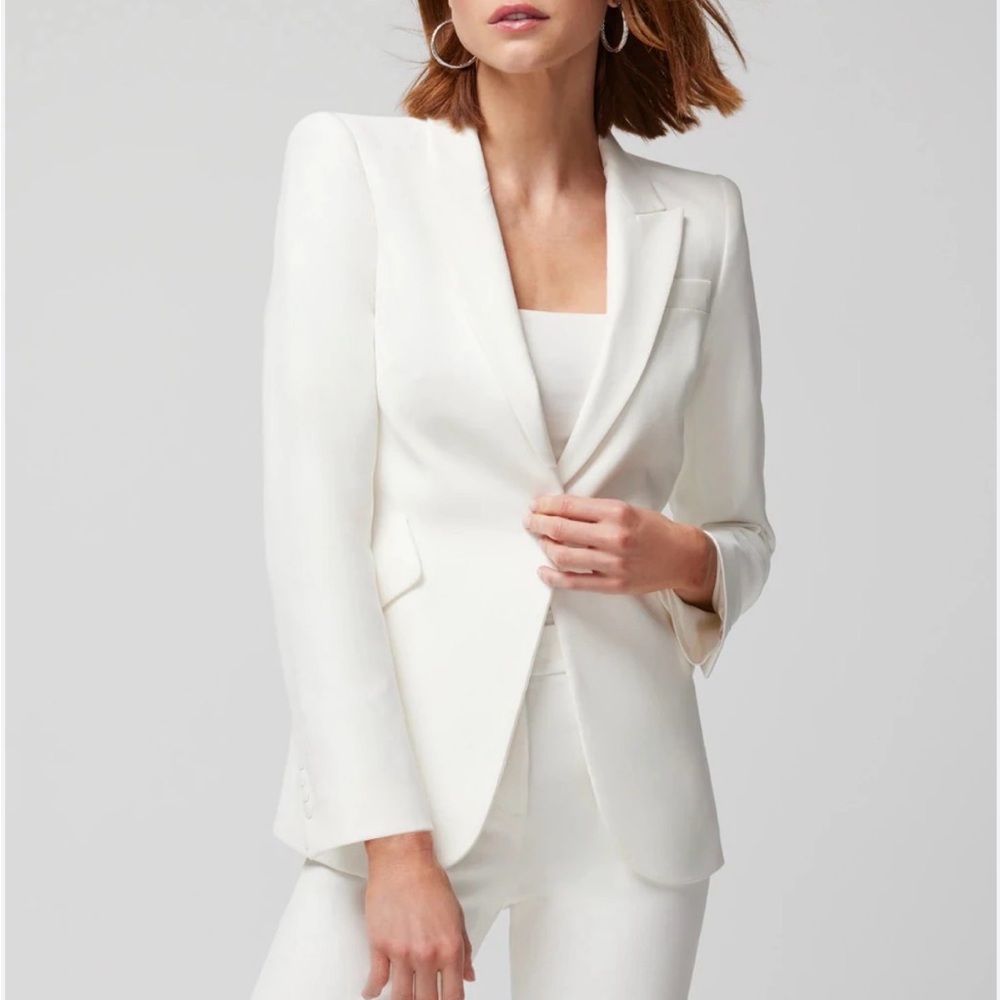 White House Black Market Cream Tailored Blazer